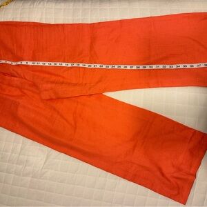 LOFT Women's Vibrant Orange Wide Leg Pants